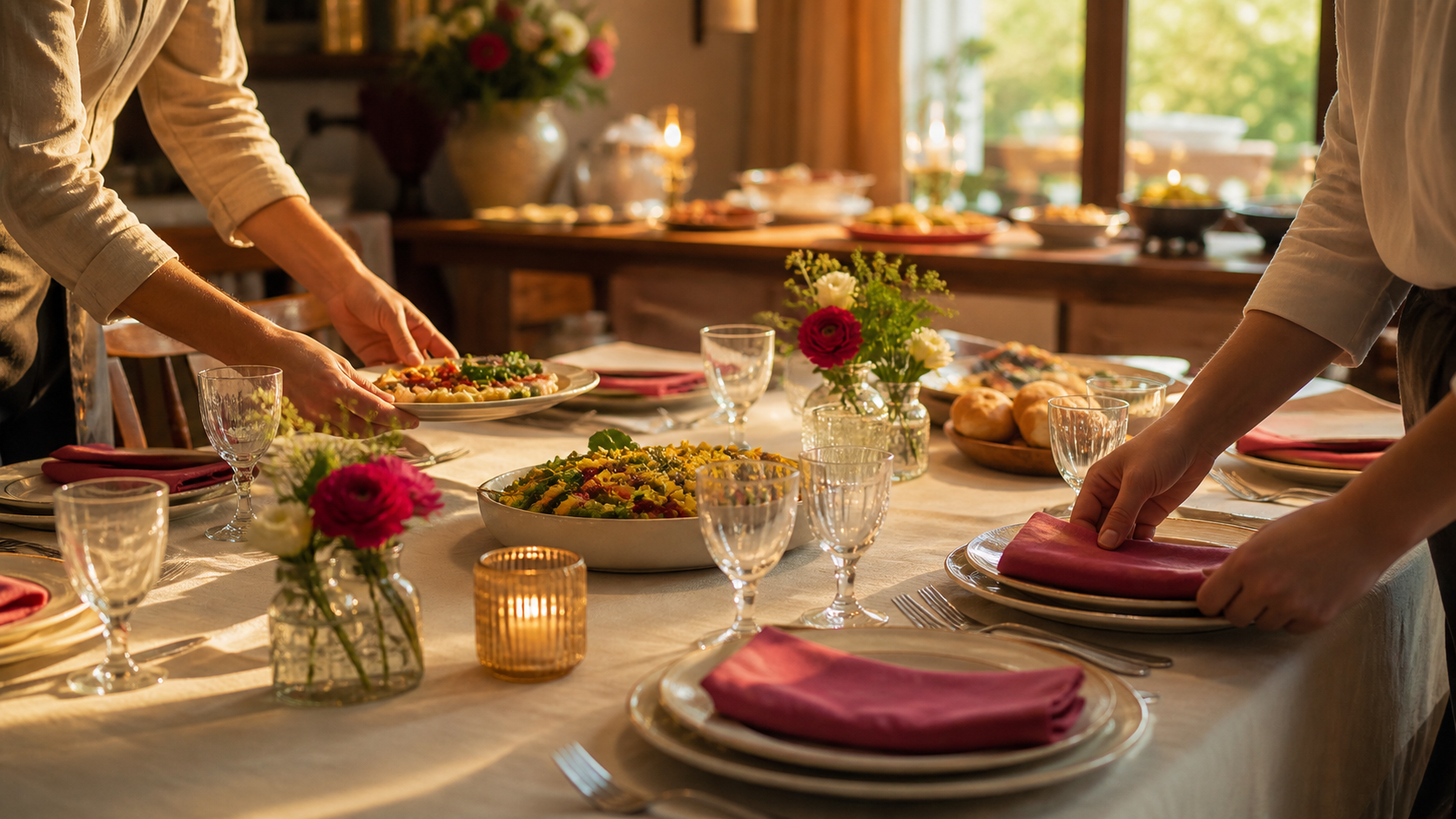 A welcoming catered table from Myesha’s Own